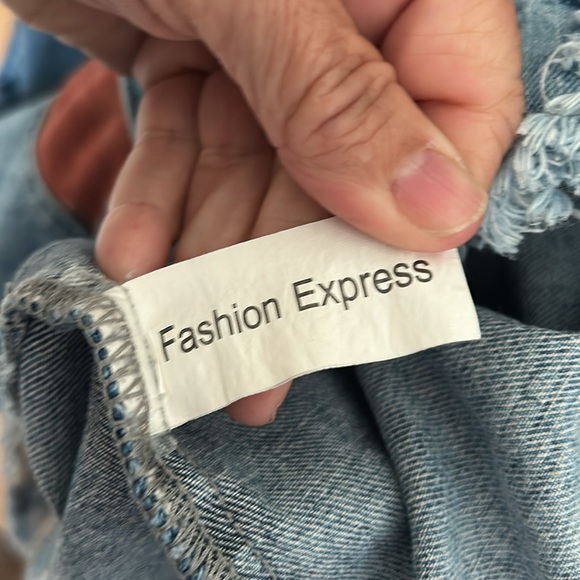Fashion Express duster length jean jacket with rodeo accents l/xl - Picture 9 of 10